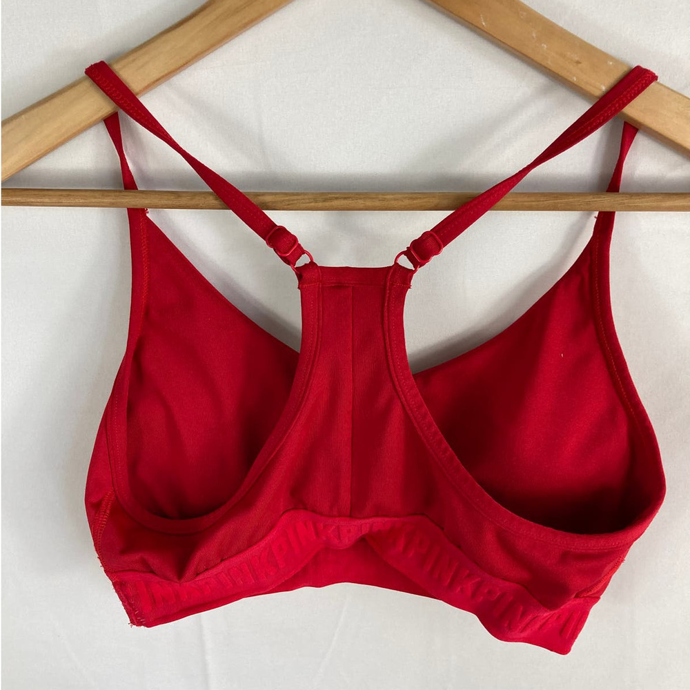 Victorias Secret PINK Ultimate Red Sports Bra Size Medium - Picture 3 of 3